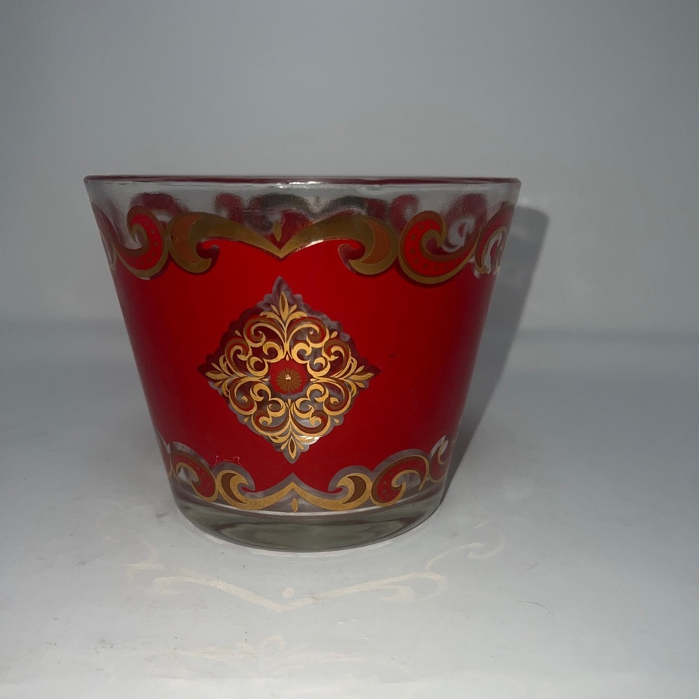 Vintage Starlyte Glass Ice Bucket Mid Century Modern MCM Barware Ice Tub EUC